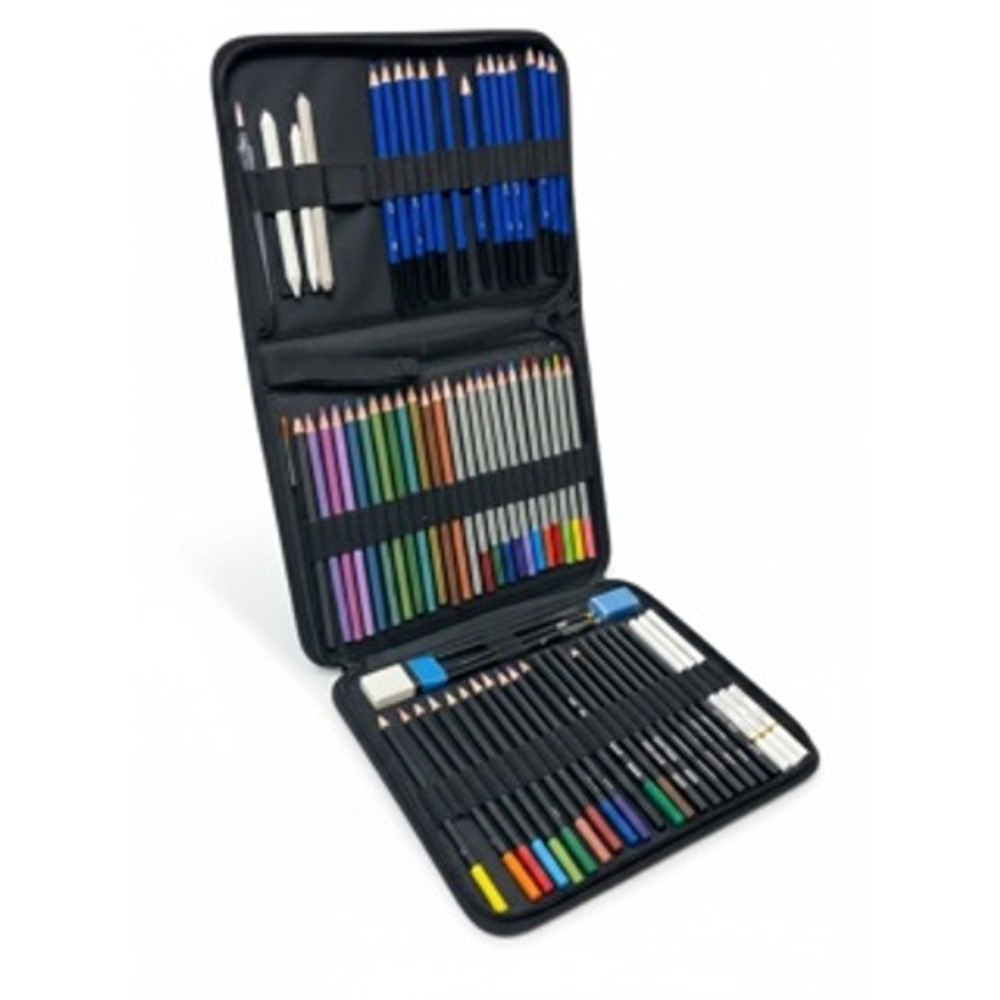 Prina 76 Pack Drawing Sketching Pencil Set with Zipper‎ Travel Case Professional